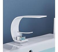 Waterfall Bathroom Basin Facuet Deck Mount Luxury Hot Cold Water Mixer Crane Sink Taps Chrome Polished White Wash Outlet Faucets