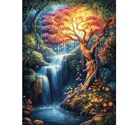 Waterfall Flower Sea Rompicapo 1000 Pezzi Per Regalo Di Battesimo Cartone Spesso Per Bambini Animal Plant Fairy Tale Tema Baby Per Attività Educativa Con Confezione Regalo Da Passatempo 1000 PCS