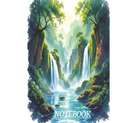 Waterfall Notebook: Scenic Waterfall Journal | Nature Lovers Writing Pad | River & Landscape | 100 Pages Lined Paper for School, Work or Home