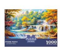 Waterfall Scenery Puzzle 1000 Pièces Pour Adultes Et Enfants À Partir De 12 Ans Jeu De Patience Et De Réflexion De Qualité Supérieure Décoration De La Maison 38x26cm/1000pcs