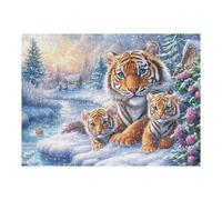 Waterfall Tiger Cubs Puzzle 500 Pezzi Rompicapo Rilassante Premium Waterfall Peak Rock Antistress Naturale Attività Per Il Benessere Regalo Per Chi Lavora Molto 500 PCS