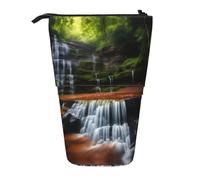 Waterfall View - Astuccio espandibile per matite, in tessuto Oxford multi-design, altezza regolabile, borsa cosmetica multiuso