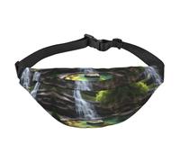 Waterfall Views - Marsupio a tracolla grande, alla moda, da viaggio, casual, per ragazzi, adatto per sport, corsa, ciclismo, viaggi, pesca