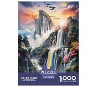 Waterfall Wonderland Jigsaw Puzzle Impossible 1000Pcs Decorazione Per La Casa. Giochi Rilassamento E Intelligence Per Adulti E Ragazzi Da 14 Anni 38x26cm/1000pcs