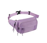 Waterfly Marsupio Fanny Pack: Marsupio Grande a Tracolla per Donne e Uomini con 5 Tasche con Cerniera, Marsupio Regolabile in Vita e alla Cintura per Viaggi, Ciclismo, Corsa, Escursionismo, Viola