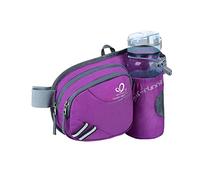 Waterfly Marsupio Trekking con Portaborraccia Marsupio Sportivo Uomo Donna per Escursionismo, Corsa, Ciclismo e Arrampicata (Viola)