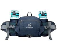 Waterfly Marsupio Trekking Impermeabile con Portabottiglia per Escursionismo, Corsa, Campeggio, Arrampicata, Viaggio e Ciclismo per Uomo e Donna (Blu scuro)