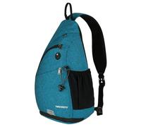 Waterfly Zaino Monospalla Portatile Sportivo Sling Bag Zaino Spalla per Uomo Donna (Blu pavone)