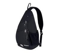 Waterfly Zaino Monospalla, Portatile Sportivo Sling Bag Zaino Spalla per Uomo, Donna (Nero)