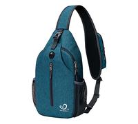 Waterfly Zaino Monospalla Sling Bag: Sportivo Borsello Monospalla Zaini Petto per Trekking Viaggio Lavoro Scuola Borsa Tracolla Monospalla Marsupio Uomo Donna (Blu pavone)