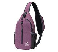 Waterfly Zaino Monospalla Sling Bag: Sportivo Borsello Monospalla Zaini Petto per Trekking Viaggio Lavoro Scuola Borsa Tracolla Monospalla Marsupio Uomo Donna (Viola)