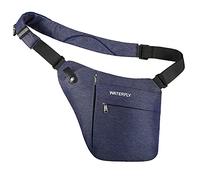 Waterfly Zaino Monospalla Uomo e Donna Leggera Borsello Borsa Petto per Lavoro Sportivo (Grigio)