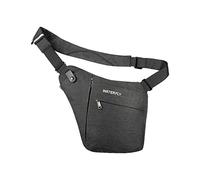 Waterfly Zaino Monospalla Uomo e Donna Leggera Borsello Borsa Petto per Lavoro Sportivo (Nero)