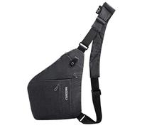 Waterfly Zaino Monospalla Uomo e Donna Leggera Borsello Borsa Petto per Lavoro Sportivo (Nero chiaro)