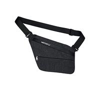 Waterfly Zaino Monospalla Uomo e Donna Leggera Borsello Borsa Petto per Lavoro Sportivo (Nero-S)
