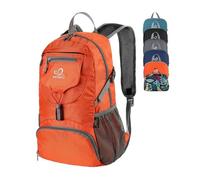 WATERFLY Zaino ultraleggero, pieghevole, piccolo, 20 l, leggero, Zainetto da trekking, zaino da trekking, per attività all'aperto, sportivo, da viaggio, per uomo e donna, Colore: arancione., 20 Lang