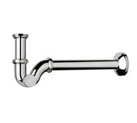 Waterful T3178841 Sifone a S per Bidet in Ottone, Dimensioni connessione di ingresso 1 Pollici, Cromato, 25 x 7.5 x 10 cm; diametro 26mm