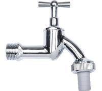 Waterful TEC300601 Rubinetto in Ottone Cromato per Fontanella Giardino 1/2 x 3/4