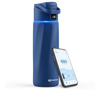WATERH Borraccia intelligente con promemoria per bere acqua, in acciaio inox, senza BPA, da 680,4 g, borraccia termica sottovuoto, bocca larga, con app, ideale come regalo, blu