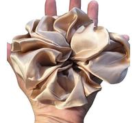 Waterlily Elastico per capelli in 100% seta di gelso, oversize, 19 momme, Charmeuse, gigante, grande, elastico per capelli da donna, morbido e naturale (champagne)
