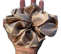 Waterlily Elastico per capelli in 100% seta di gelso, oversize, 19 momme, Charmeuse, gigante, grande, elastico per capelli da donna, morbido e naturale (caffè)