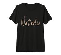 Waterloo Iowa Design Vintage Elegante Maglietta Premium