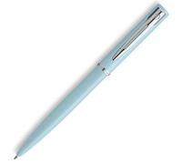 Waterman Allure - Penna a Sfera, Corpo Laccato Opaco con Finiture Cromate, Punta Media, Inchiostro Blu, con Confezione Regalo, Penna Roller, Blu Pastello