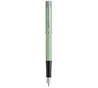 Waterman Allure - Penna Stilografica, Corpo Laccato Opaco con Finiture Cromate, Pennino Fine in Acciaio Inossidabile, Inchiostro Blu, con Confezione Regalo, Verde Pastello