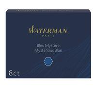 Waterman cartucce di inchiostro per penna stilografica | lunghe | blu mistero | 8 pezzi
