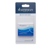 Waterman cartucce di inchiostro per penna stilografica | lunghe | blu serenità | 8 pezzi | confezione in blister