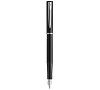 Waterman Graduate Allure - Penna Stilografica, Punta Media, Inchiostro Blu, Confezione Regalo, Nero