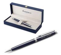 Waterman Hémisphère - Penna a sfera con incisione - Strumento da scrittura di lusso personalizzato - Elegante regalo per donne e uomini - Inchiostro blu (BLUE C.C.)