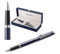 Waterman Hémisphère Penna roller con incisione, penna a sfera di lusso personalizzata, elegante penna regalo per uomini e donne, inchiostro blu (BLUE C.C.)