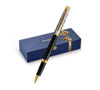 Waterman Hémisphère penna roller | laccatura nera e metallo con puntale dorato e cappuccio cesellato | punta fine | confezione regalo