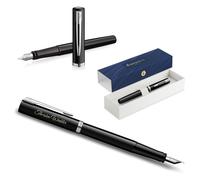 Waterman Impression Füllfederhalter Black C.T.Argento con Incisione