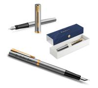 Waterman Impression Füllfederhalter Stainless Steel G.T.Argento con Incisione