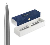 Waterman Impression Penna a sfera | Punta media con ricarica inchiostro blu | Acciaio inossidabile con finiture placcate in palladio | Confezione regalo