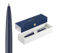 Waterman Impression Penna a sfera | Punta media con ricarica inchiostro blu | Lacca blu con finiture placcate in palladio | Confezione regalo