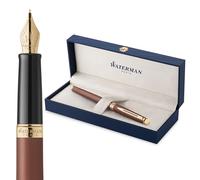 Waterman Penna stilografica Hémisphère | The Understated Edit | Rosso rame | punta media in acciaio inossidabile | Inchiostro blu | confezione regalo
