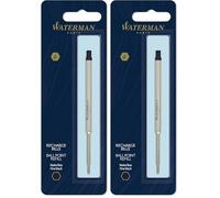 Waterman ricarica per penna a sfera | punta fine con inchiostro nero | 1 pezzo (Confezione da 2)