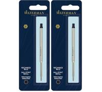 Waterman ricarica per penna a sfera | punta media con inchiostro nero | 1 pezzo (Confezione da 2)