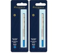 Waterman ricarica per penna roller | punta fine con inchiostro blu | 1 pezzo (Confezione da 2)