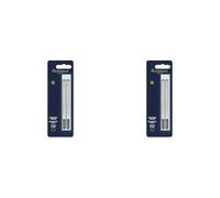 Waterman ricarica per penna roller | punta fine con inchiostro nero | 2 pezzo (Confezione da 2)