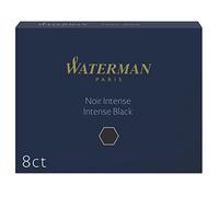 Waterman Cartucce Di Inchiostro Per Penna Stilografica | Lunghe | Nero Intenso, 8 Unità (Confezione da 1)
