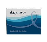 Waterman - Set di 8 cartucce di inchiostro standard, blu, cancellabile