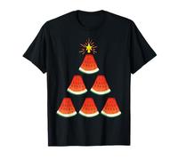 Watermelon Christmas Tree for Healthy Vegetarian Cute Xmas Maglietta