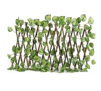 Watermelon Leaves Expandable Retractable Plastic Simulation Trellis Hedge Fence Screening Roll Expanding Fence recinzione giardino(1 UK,40cm)