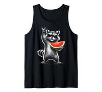 Watermelon Raccoon Rock On Summer Vibe Men Women Kids Canotta