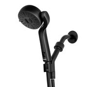 Waterpik Caddy Buddy PHO-555E - Soffione doccia orientabile con tubo da 1,5 m, 5 modalità con getto ad alta pressione, colore: nero opaco