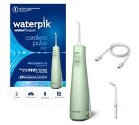 Waterpik Cordless Pulse, Idropulsore Dentale Portatile, Verde Menta | 2 impostazioni di pressione, 45 secondi di pulizia interdentale, Utilizzabile in viaggio o in bagni piccoli, Ricaricabile